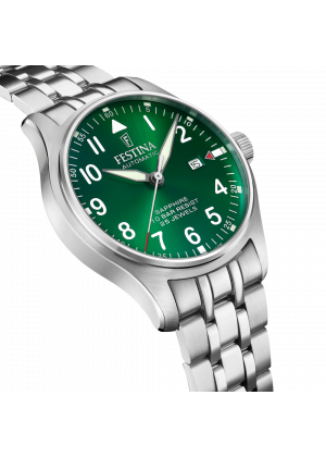 Festina swiss made men's green automatic stainless steel watch bracelet f20151/b