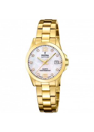 Festina swiss made women's beige stainless steel watch bracelet f20050/1