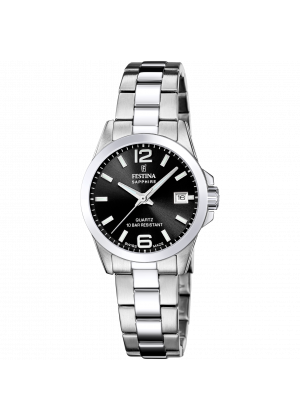 Festina swiss made women's black stainless steel watch bracelet f20049/6