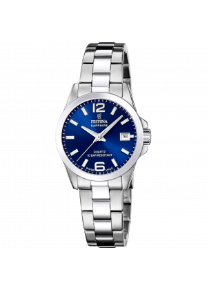 Festina swiss made women's blue stainless steel watch bracelet f20049/5