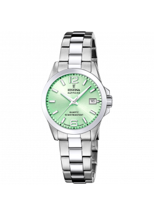 Festina swiss made women's green stainless steel watch bracelet f20049/2