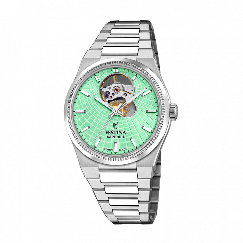 Festina women's watch swiss made rivé f20054/3 green