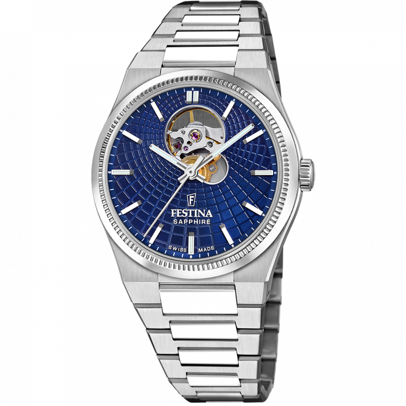 Popular Festina Men's Silver Blue Watch