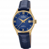 Festina swiss made watch f20011/3 blue leather strap, women's