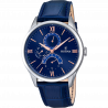 Festina retro watch f16823/3 blue leather strap, men