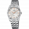 Festina mademoiselle watch f16940/b silver steel strap, women's