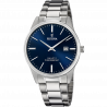 Festina classics watch f20511/3 blue dial, steel bracelet, men