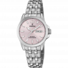 Festina classics watch f20455/2 with pink steel strap, for women.