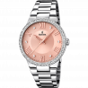 Festina boyfriend watch f16719/3 pink steel strap, women's