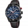 Reloj festina timeless chronograph f20519/2 azul correa de piel, hombre