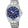 Festina multifunction collection watch f20445/5 blue steel strap, men