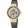 Festina automatic skeleton watch f20580/2 with steel strap, women's