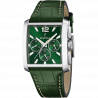 Festina watch f20636/3 green leather strap, men