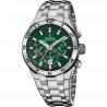 Men's festina chrono bike watch green with stainless steel strap f20670/2