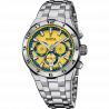 Men's festina chrono bike yellow watch with stainless steel strap f20670/4