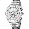 Festina men's white timeless chronograph stainless steel watch bracelet f20668/1