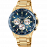 Festina timeless chronograph watch f20634/2 blue stainless steel 316l strap, men.